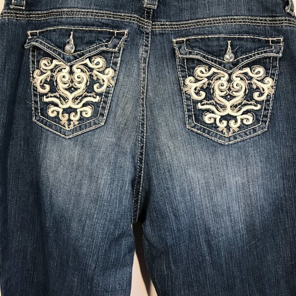 A.n.a Jeans  Size 20W  40x33 Blue Denim  Bootcut Dark 11'' RISE HIPS 46'' - Picture 5 of 10